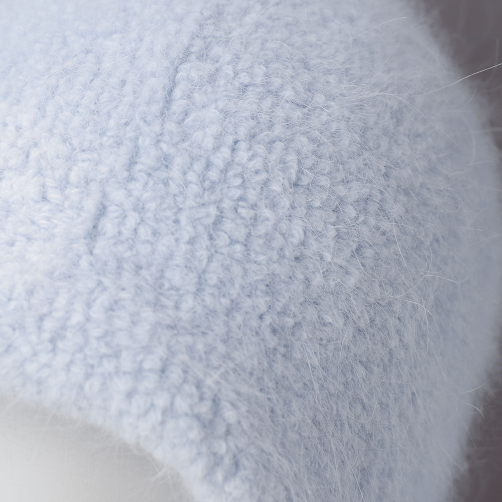 Soft Fuzzy Earflap Knit Hat Chin Ties 6W6HAT705