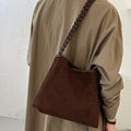 Braided Handle Shoulder Bag - DippedShop Wholesale - #8995