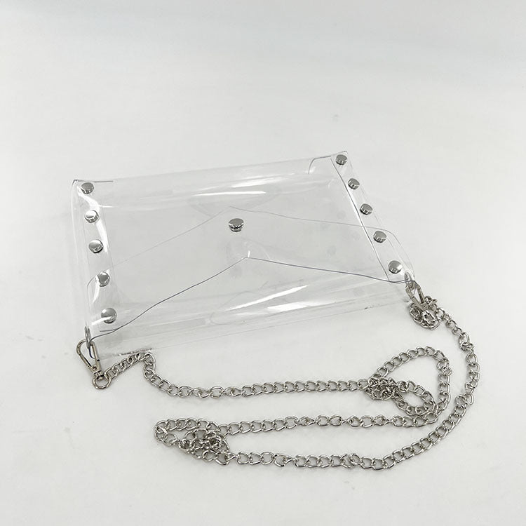 Fashion Clear PVC Envelope Clutch Shoulder Bag 6W10BBG2119