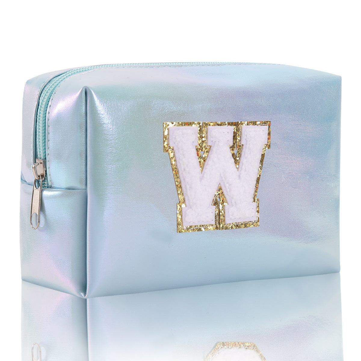 Simple Initial Letter Embroidered Portable Makeup Bag 6S10BOB1037