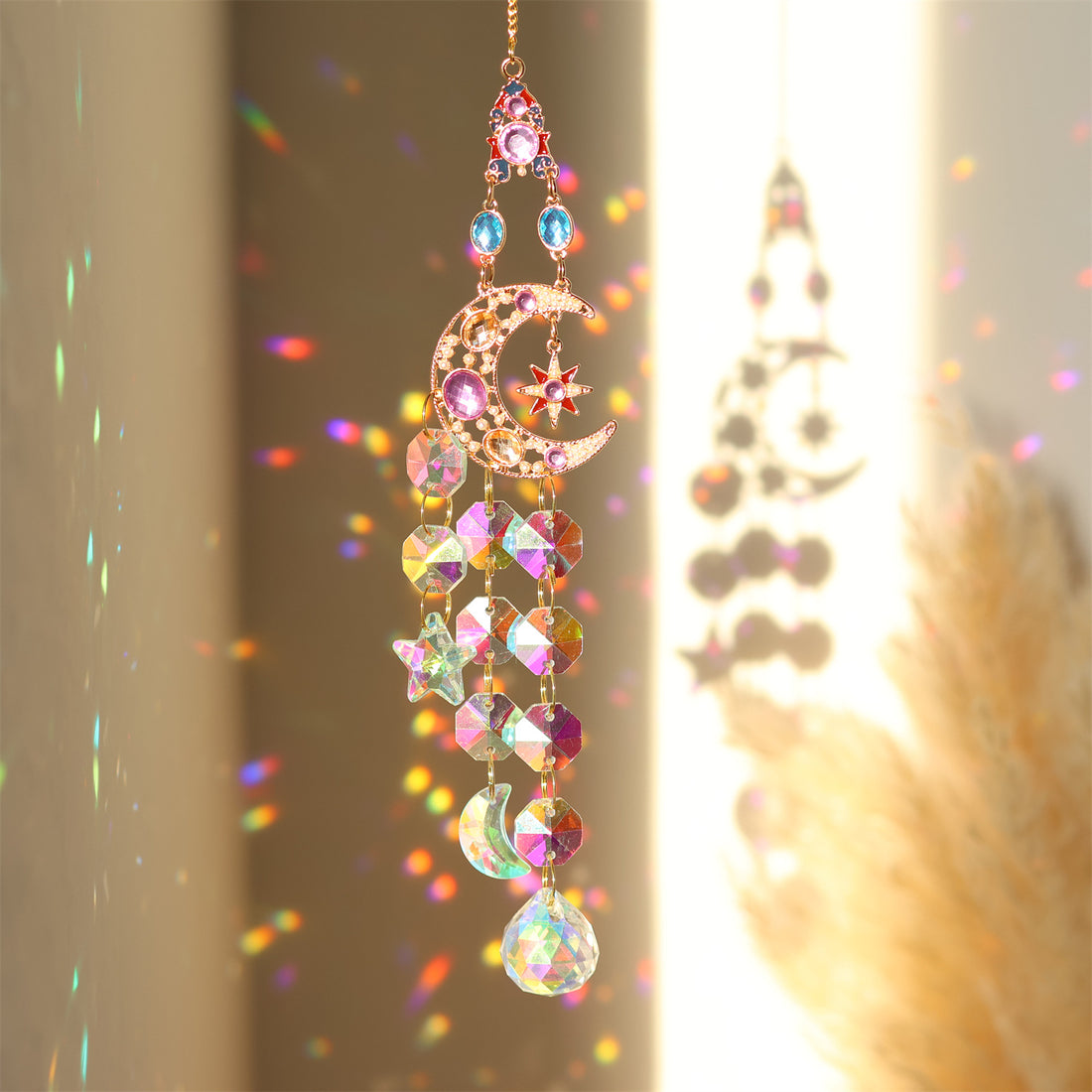 3+ Colorful Star Moon Suncatcher Hangings DPH1930