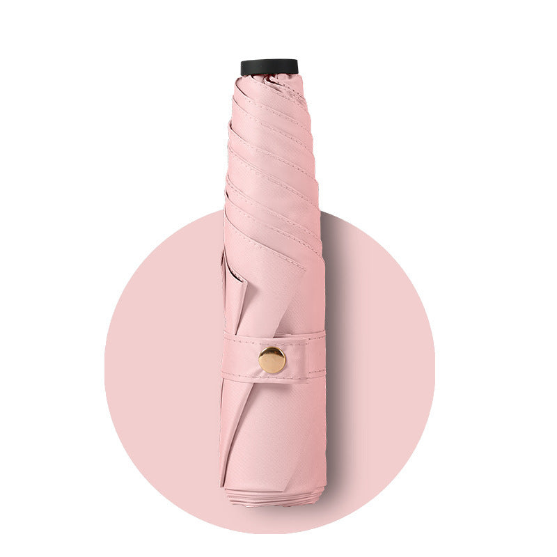 Minimalist Solid Color Portable Comapct Folding Umbrella DP26UL09