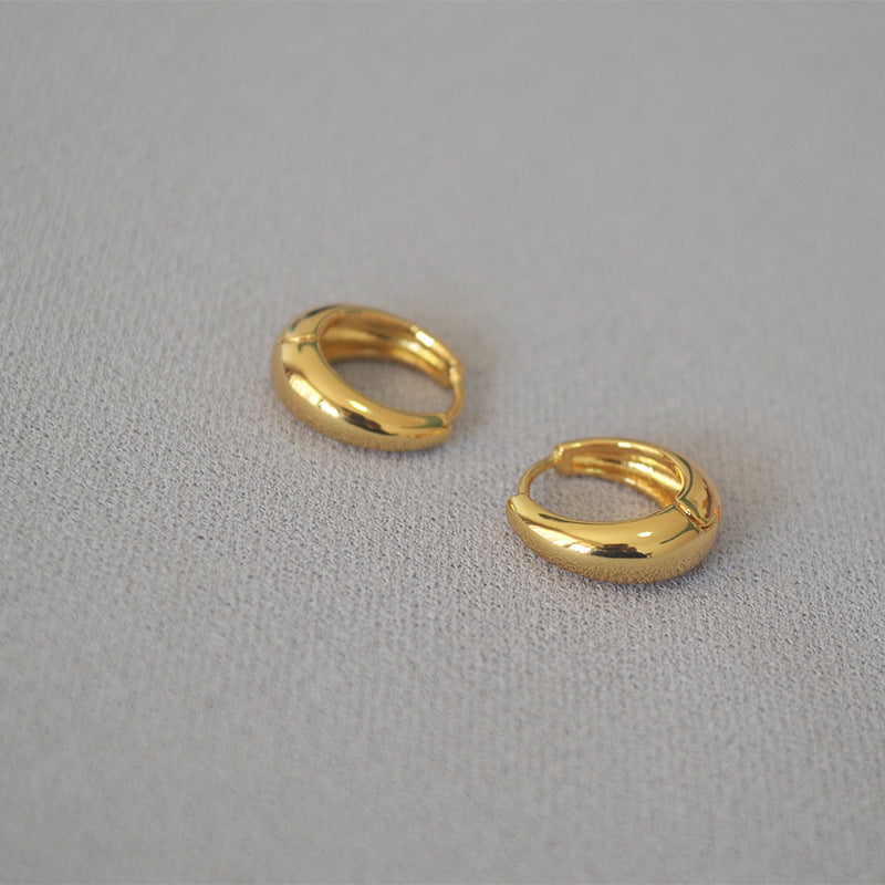 Gold Plated Hoop Earrings - DippedShop Wholesale - #1523