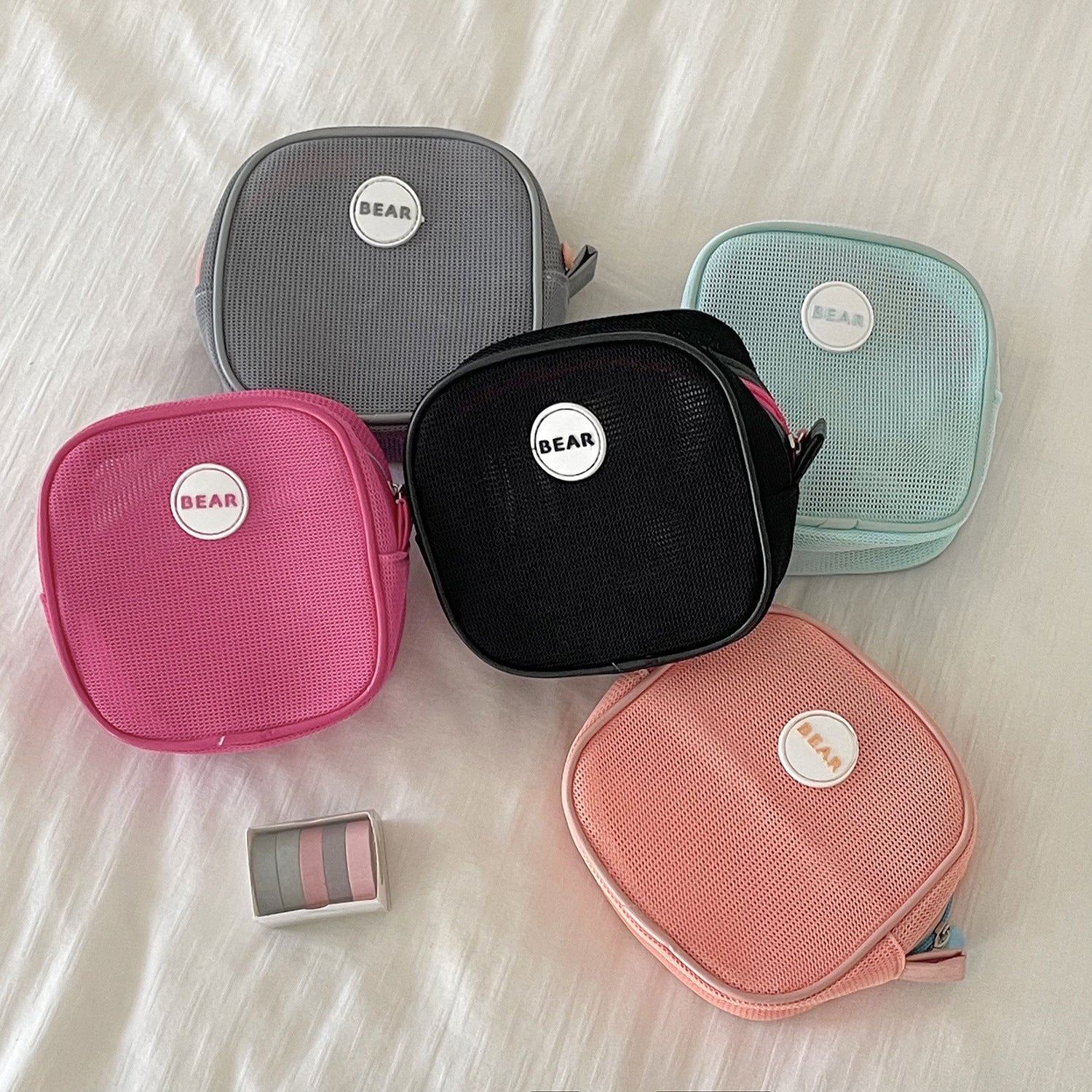 Square Solid Color Mini Make Up Bags DP25C624