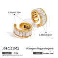Gold Plated C-Shaped Stud Earrings - DippedShop Wholesale - #7763