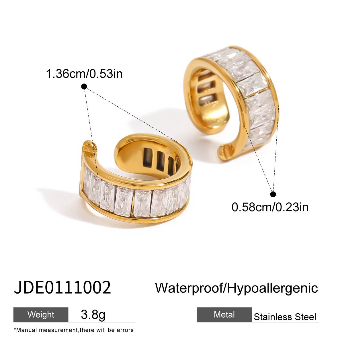 Gold Plated C-Shaped Stud Earrings - DippedShop Wholesale - #7763