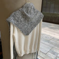 Knit Pom-Pom Shawl - DippedShop Wholesale - #0147