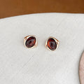 Chunky Gold Plated Acrylic Stud Earring 6W6JER560