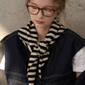 Stylish Color Block Striped Triangle Scarf 6W6NSW270