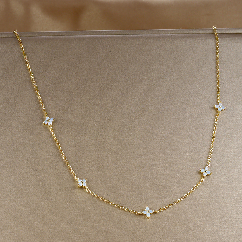 Gold Plated Flower Choker - DippedShop Wholesale - #4019