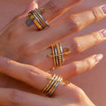 Multi-Layer Rhinestone Stackable Ring - DippedShop Wholesale - #3827