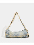 Large Capacity Washed Distressed Shoulder Bags 6W10BBG1341