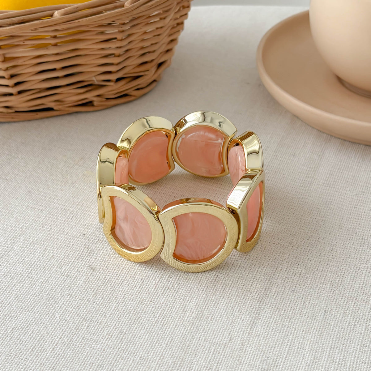 Stylish Irregular Resin Stackable Stretch Bracelet 6W6JBR583
