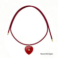 Minimalist Color Contrast Heart Pendant Magnetic Necklace 6W6JNC419L