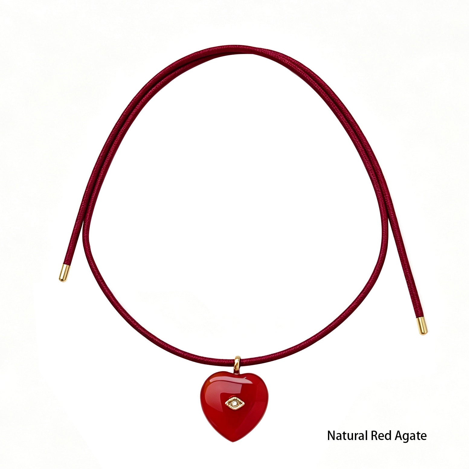 Minimalist Color Contrast Heart Pendant Magnetic Necklace 6W6JNC419L