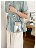 Glossy PU Leather Crossbody Mini - DippedShop Wholesale - #5843