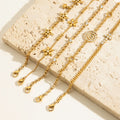 Minimalist Cubic Zirconia Gola Plated Chain Bracelet 6W6JBR464