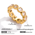Heart Zirconia Layered Ring - DippedShop Wholesale - #5379