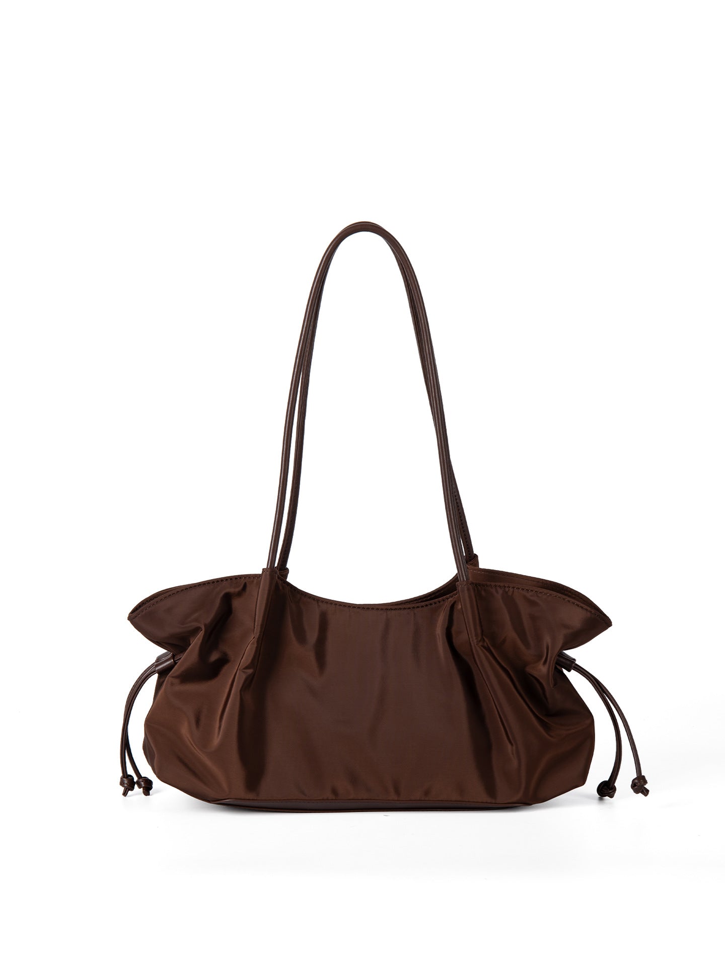 Casual Solid Color Drawstring Ruffled Shoulder Bag 6W10BBG1363
