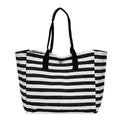 Minimalist Striped Color Block Canvas Shoulder Bag MK2BLW6W10BBG581
