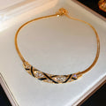 Chic Rhinestone Geometry Shape Choker Necklace 6W6JNC923