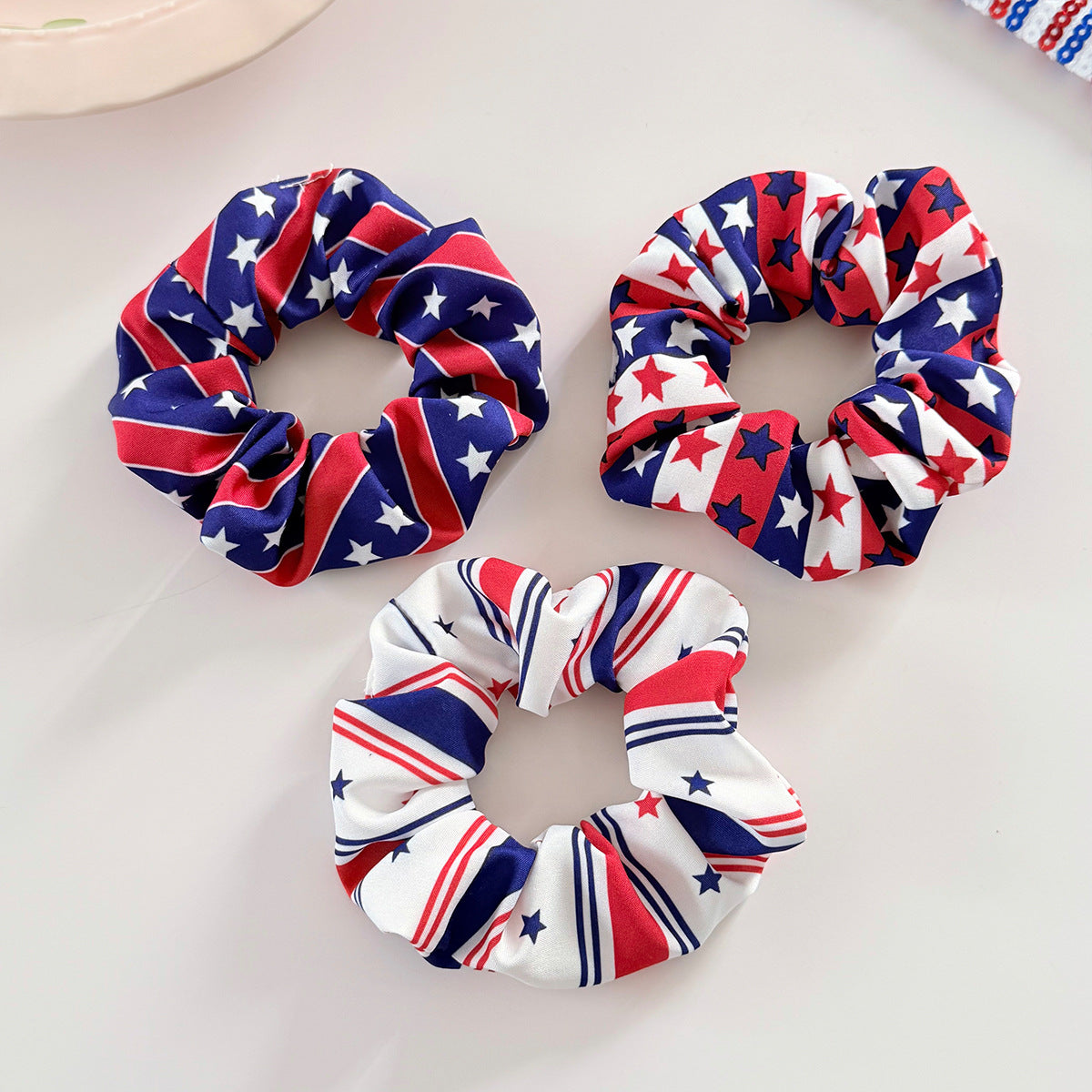 Trendy USA Flag Elastic Hair Tie 8BK6HSR18T