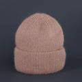 Simple Solid Warm Cuffed Ribbed Knit Beanie 6W6HAT687