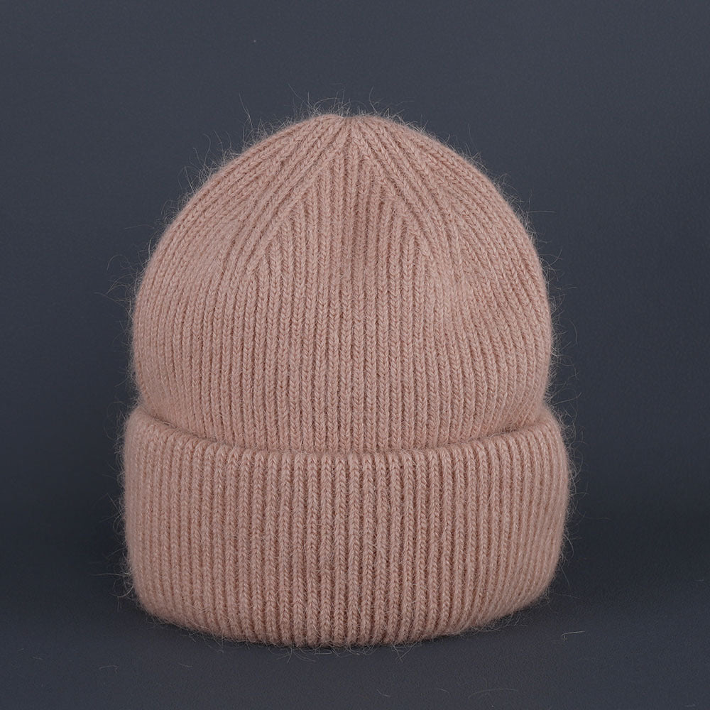 Simple Solid Warm Cuffed Ribbed Knit Beanie 6W6HAT687