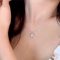 Simple Cubic Zirconia Heart Pendant Choker Necklace 6W6JNC387L