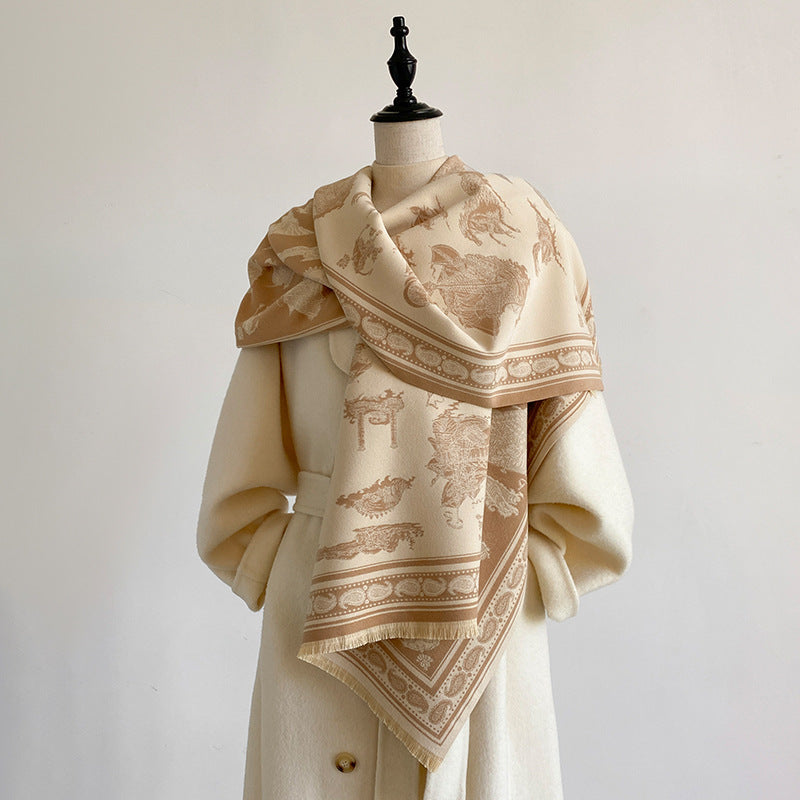 Reversible Paisley Jacquard Shawl Scarf - DippedShop Wholesale - #1859