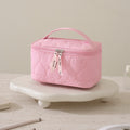 Simple Solid Color Quilt Shell Cosmetic Bag 6S5CO121