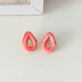 Minimalist Solid Color Hollow Acrylic Stud Earring 6W6JER559