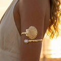 Chunky Gold Plated Shell Pearl - DippedShop Wholesale - #9363