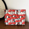 Vintage Mushroom Print Large Capacity Makeup Bag MK2BW6S10BOB66