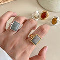 Gold Plated Natural Stone Open - DippedShop Wholesale - #6035