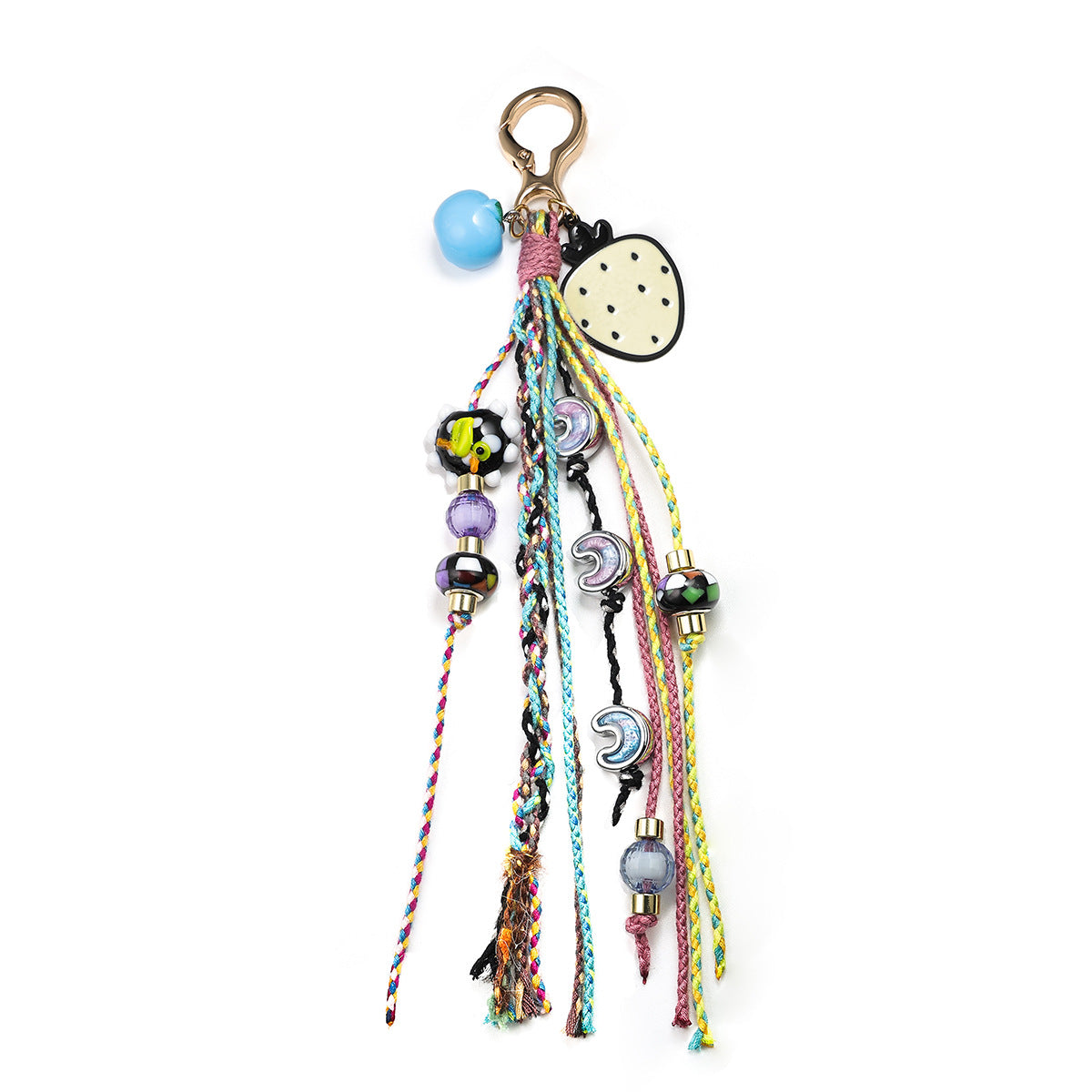 Strawberry Braided Keychain Charm - DippedShop Wholesale - #5667