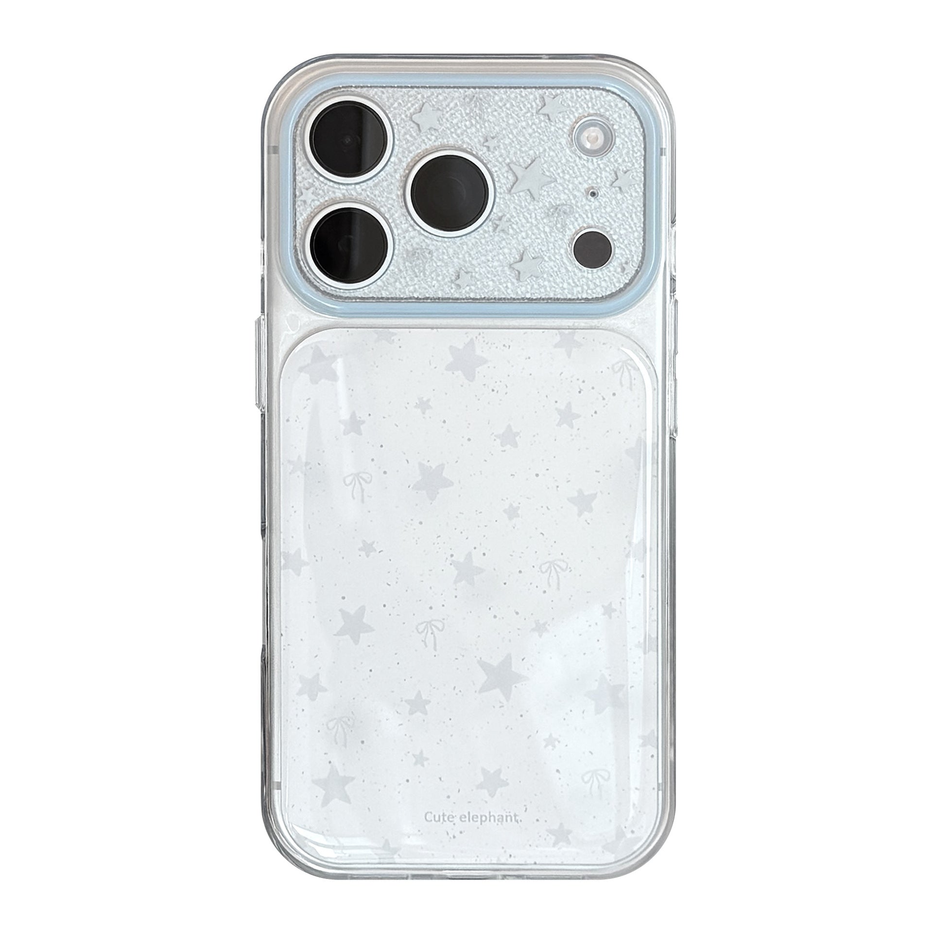Star Pattern Transparent iPhone Case - DippedShop Wholesale - #0179
