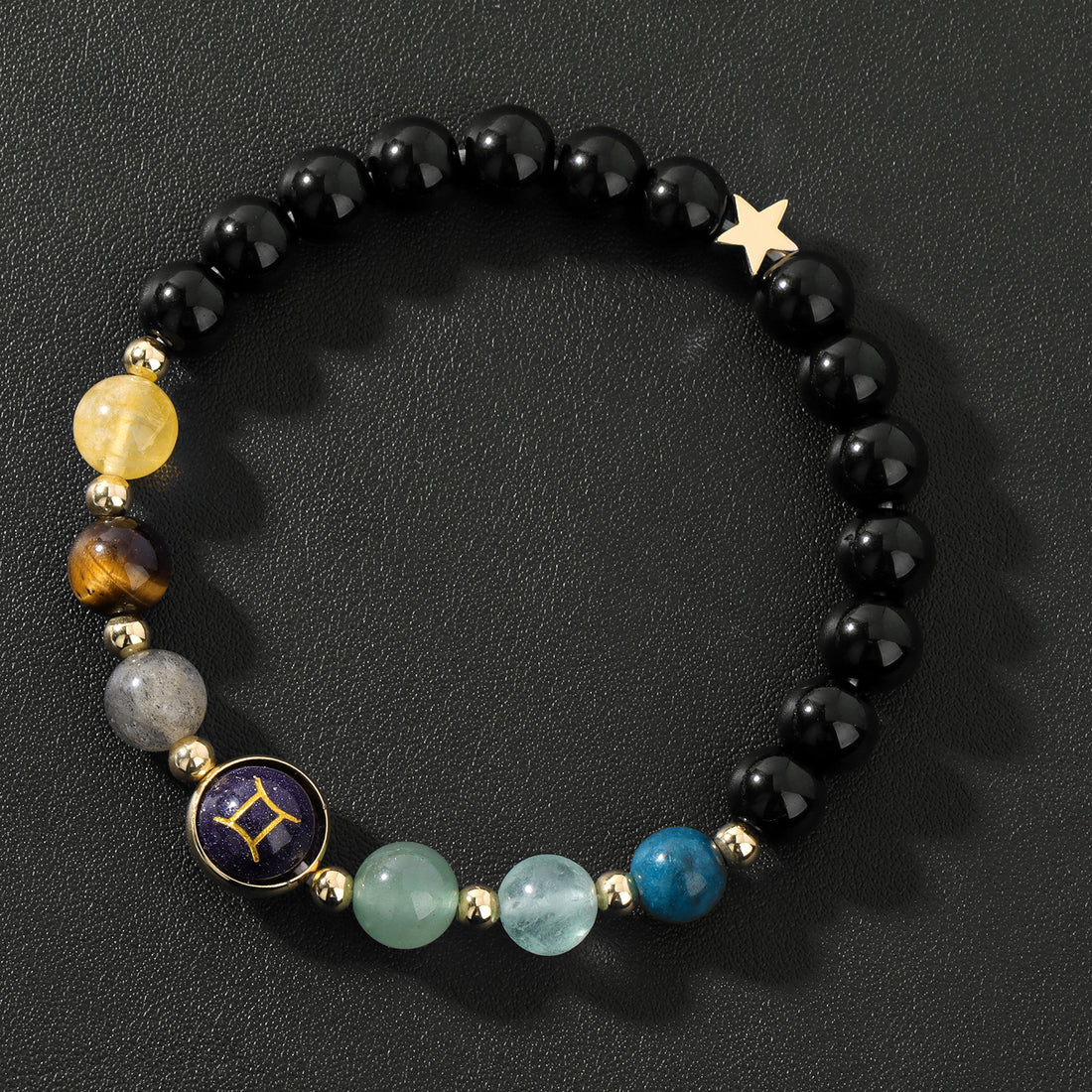 Vintage 12 Constellations Stone Beaded Bracelets DPJB1042