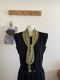 Vintgae Color Block Wave Striped Knit Scarf 6W6NSC97