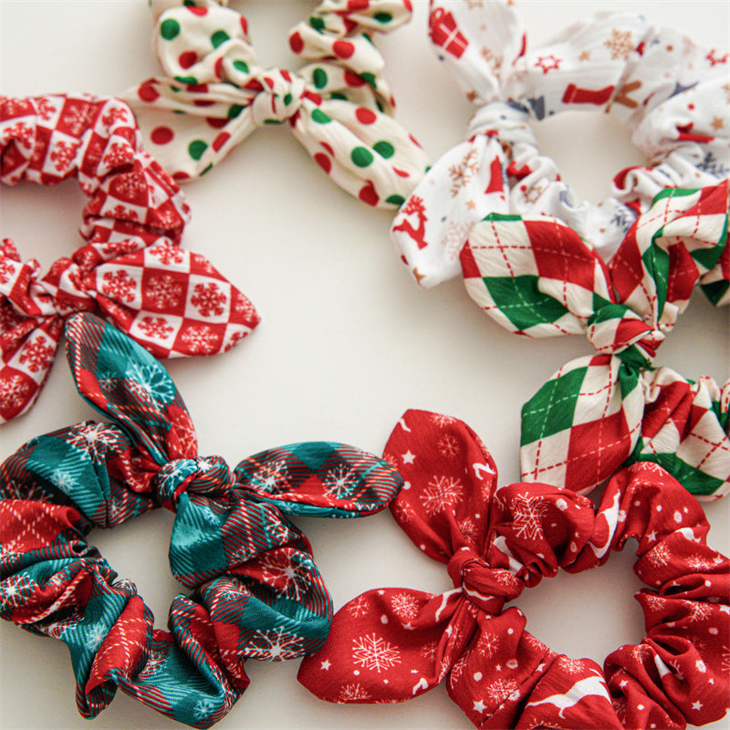 Polka Dot Plaid Hair Scrunchie - DippedShop Wholesale - #1475