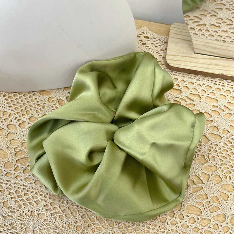 Oversized Solid Color Satin Elastic Scrunchies MK2BW6W6HSR48