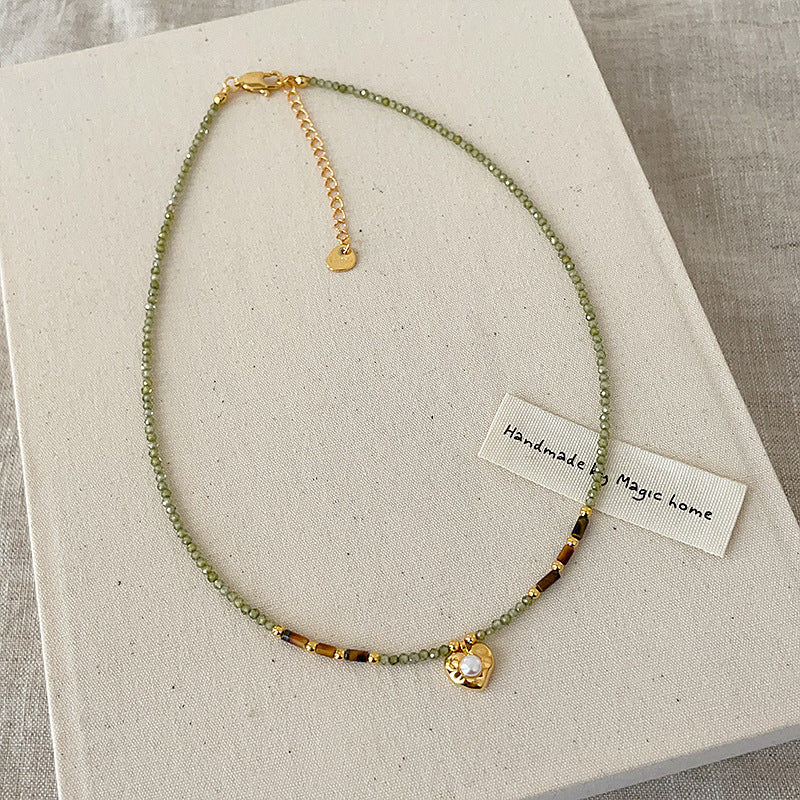 Crystal Heart Beaded Choker - DippedShop Wholesale - #5107