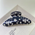 Sweet Floral Print Rhinestones Hair Claws 6W6HCP1207