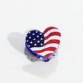 Stylish USA Flag Love Shape Nonslip Hair Clip 8AS6HCP58T