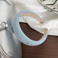 Retro Denim Star Rhinetone Fabric Wide Headband 6W6HBD291