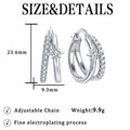 Trendy Cubic Zirconia Starburst Hoop Earrings 6W6JER597