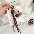 Trendy Plush Ball Heart Pendant Keychain Bag Charm 6W10BBC389