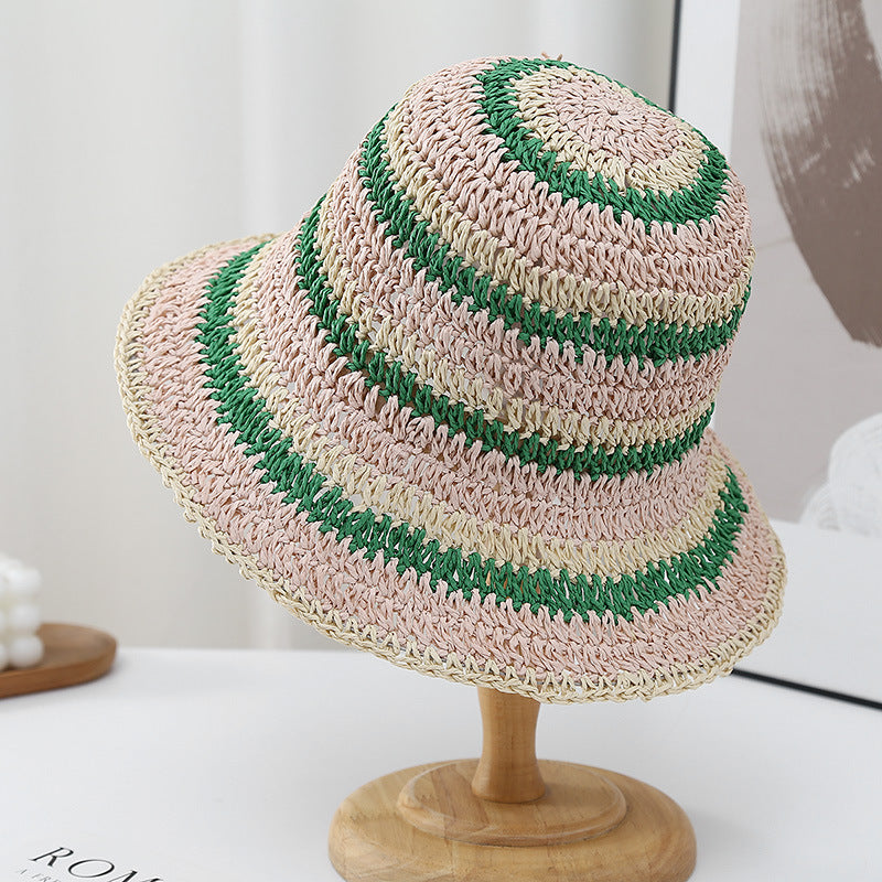 Color Block Beach Hat - DippedShop Wholesale - #0771