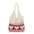 Casual Heart Knitted Hollow Out Shoulder Bag 6W10BBG1794
