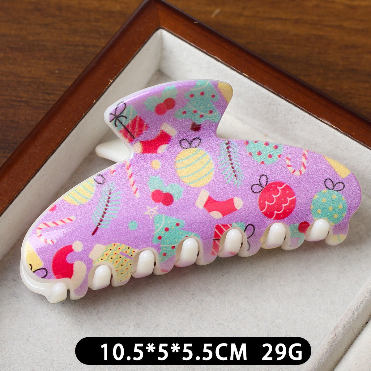 Sweet Santa Claus Print Hair Claws 6W6HCP1697